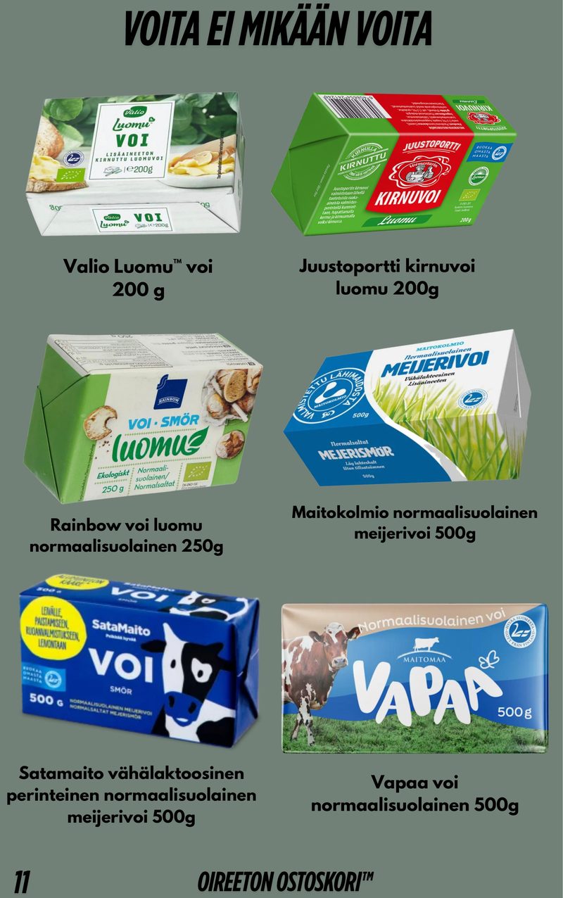 Esimerkki oppaan sivusta — voi ja lihat